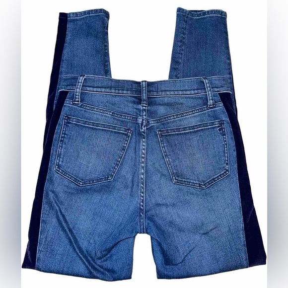 Madewell 9" Mid-Rise Skinny Jeans in Beattie Wash: Velvet Tuxedo Stripe Size 26 - Picture 6 of 11